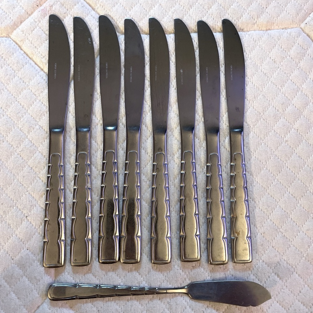 8 Lifetime Cutlery LCU48 Knives And Butter Knife Stainless Flatware Korea